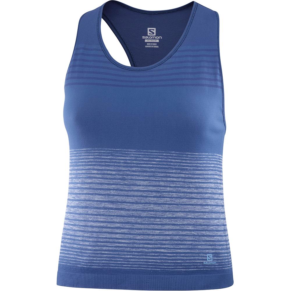 Salomon Singapore Womens Tank - ELEVATE MOVE'ON TOP W Black | 27593-SGTW